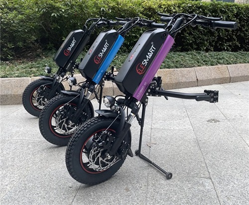 이동성 혁명 : 전기 휠체어 핸드 사이클 부착